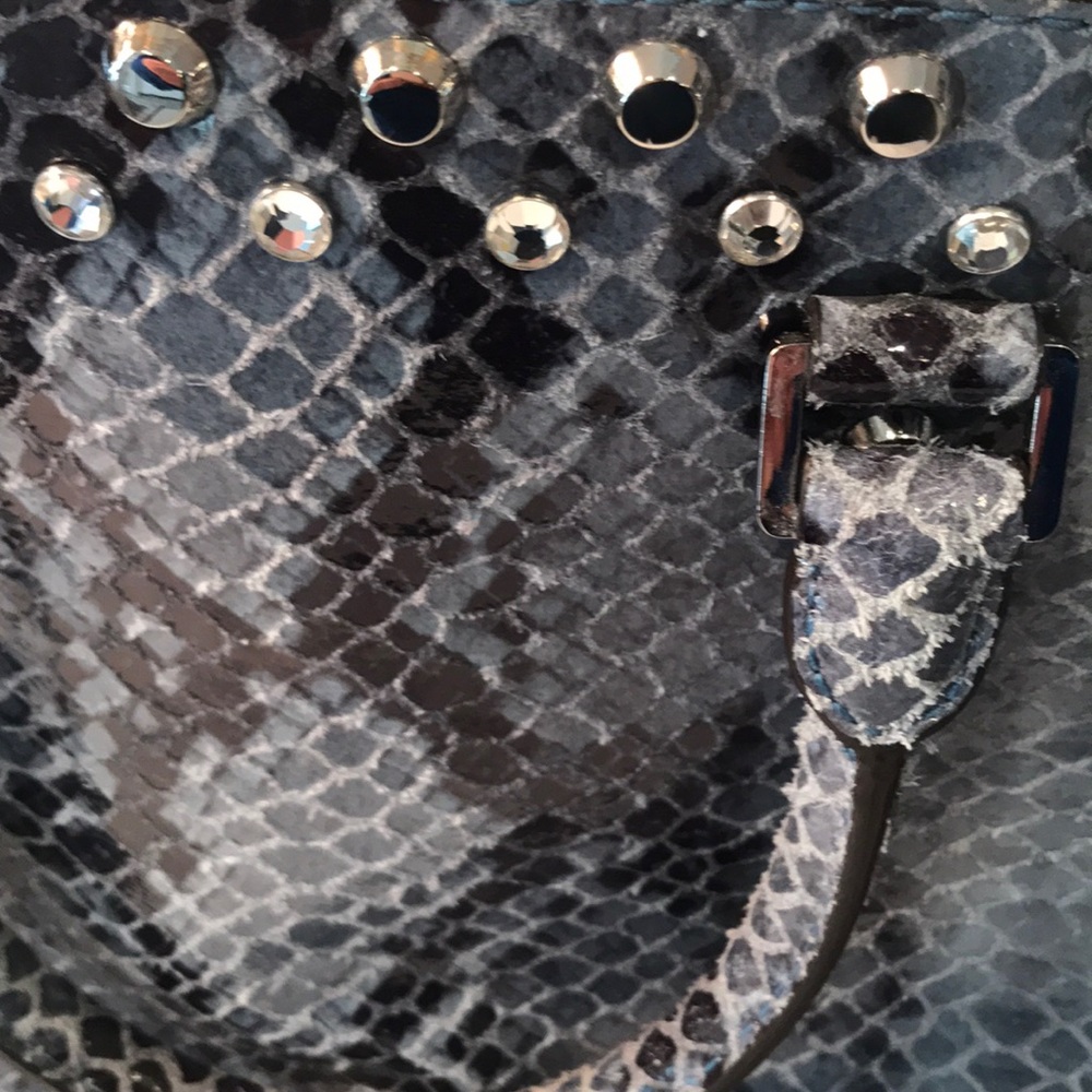 Michael Michael Kors Stella Python Blue Denim Mail - image 3